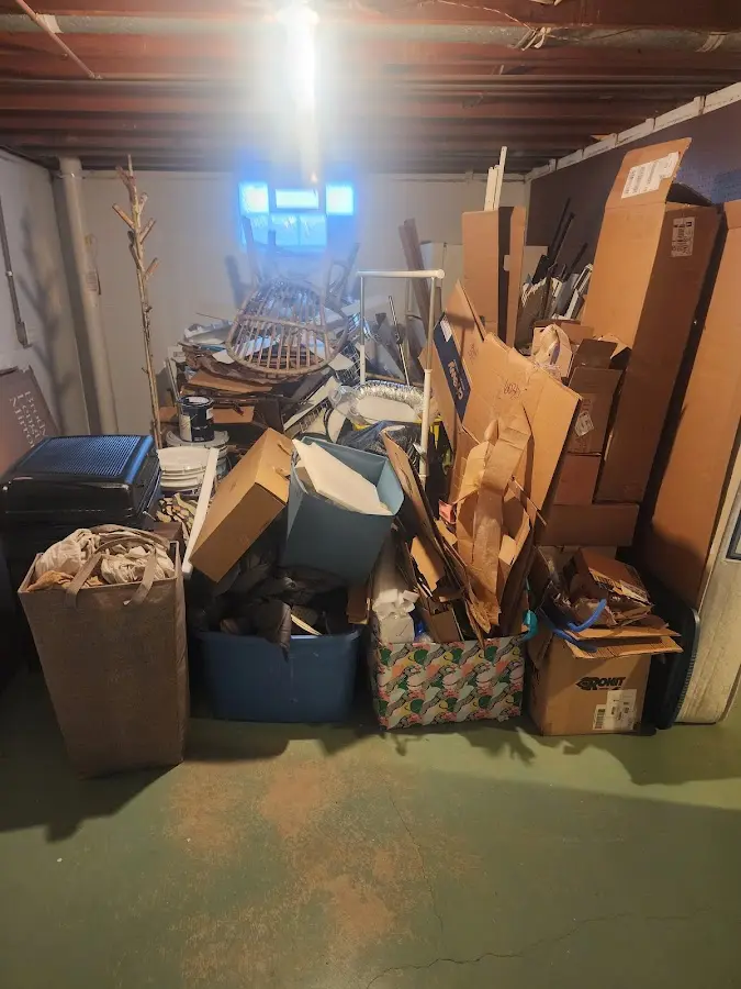 Roll-off dumpster container at job site for 20 Yard Dumpster Rental in Eagle Lake